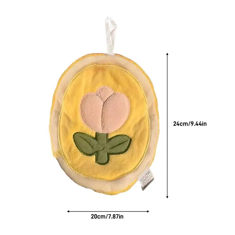 Toalhas de mão absorventes para banheiro, Toalha de flor com laço, Secagem rápida, macia, cozinha, H