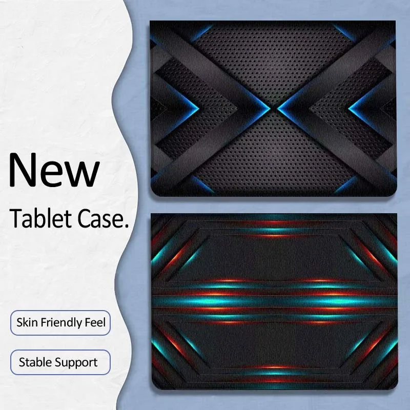 

Cool Neon Geometric Pattern For Xiaoxin Lenovo Tab P12 Extreme Legion Y900 Idea Pro GT 12.1 2025 Foldable Tablet Case Gift