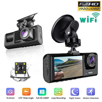 Car DVR WiFi Full HD 1080P Dash Cam Rear View Reverse Camera Night Vision Video Recorder Black Box Auto Dashcam Car Accessories