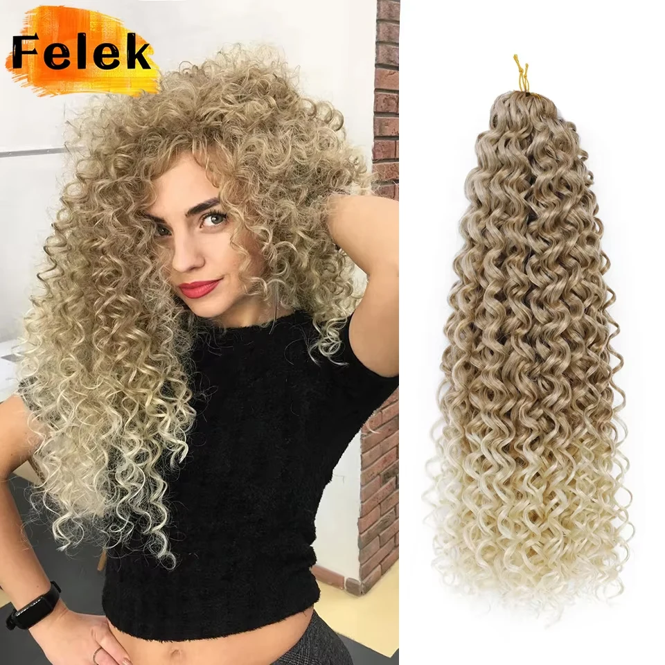 

18 Inch Curly Braiding Hair Extensions for Women 3-7Pcs Synthetic Marshmallow Deep Wave Twist Crochet Hair Passion Twist Braids