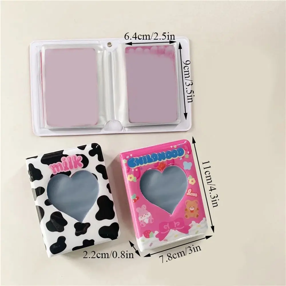 40 Pockets ID Holder Binders Albums Card Stock Love Heart Hollow Photo Album Photocard Holder Name Card Book Kpop Card Binder