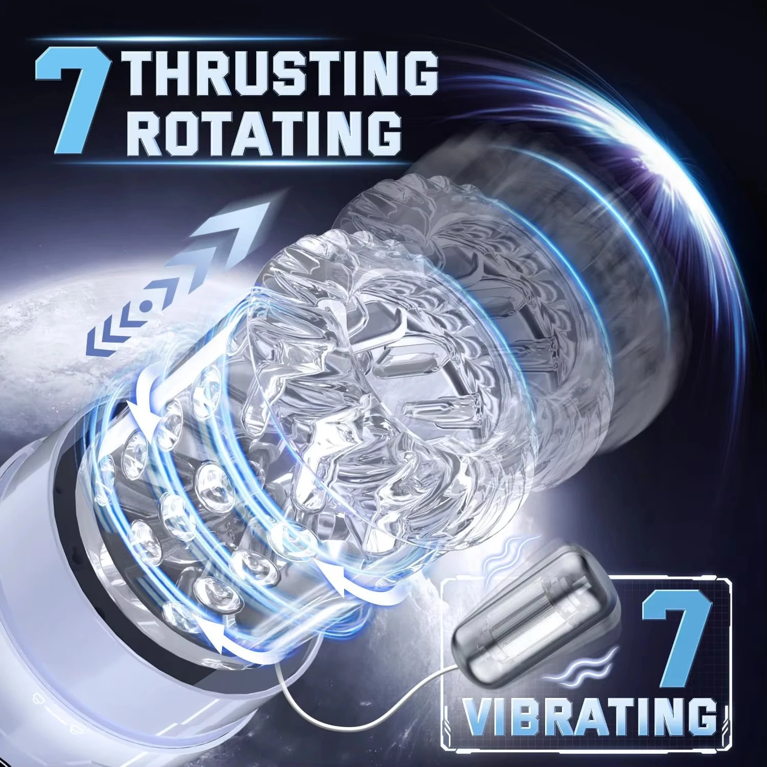 LCD Automatic Sucking Male Masturbator Penis Pump Water SPA Real Pocket Pussy Stroker Thrusting Rotating Licking Sex Toy for Men - Image 3