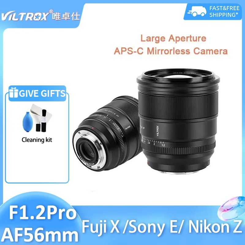 Viltrox 56mm F1.2 PRO Auto Focus Large Aperture Portrait Cameras Lens for Fujifilm XF Sony E ZV10 Nikon Z XT30II XS10 A7R A7M Z6