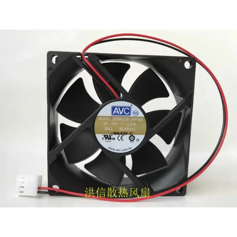 New Cooler Fan for AVC DS08025B12MP088 12V 0.23A Temperature Control Server Chassis Fan 8025 80 * 80 * 25MM