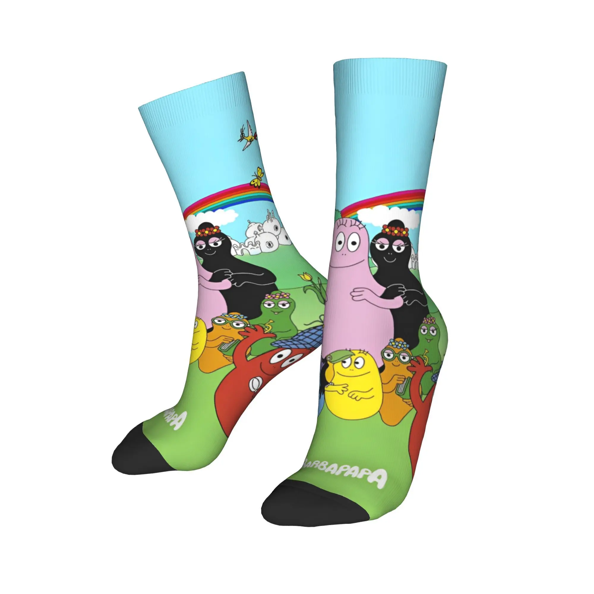 Barbapapa cartoon Theme Socks Merch for Men Flexible Dress Socks