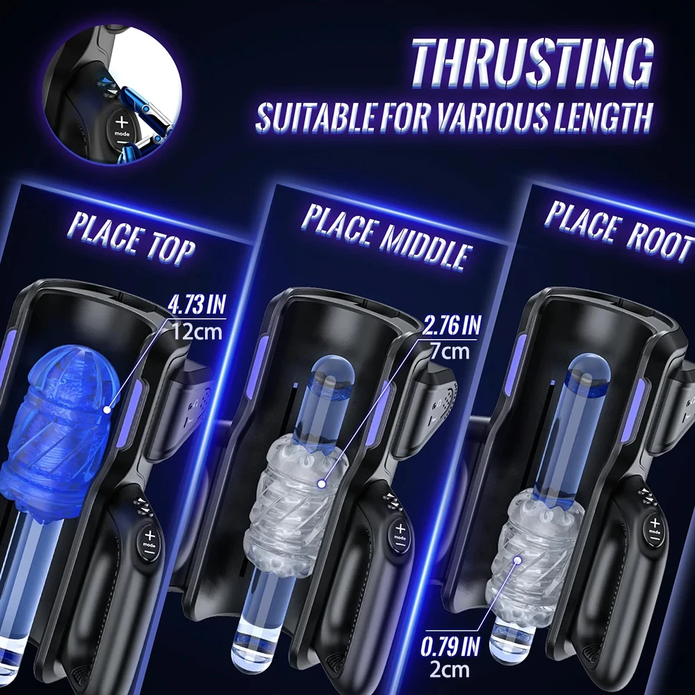 Leten Dual Handles Sex Machine Powerful Electric Thrusting Male Masturbator Adult Toys 2 Soft Sleeve Voice Penis Trainer Sex Toy - view 5