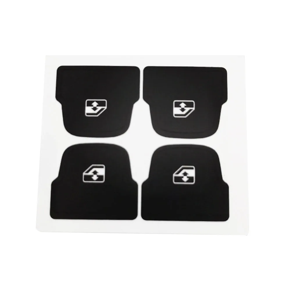 Black Vinyl Decal Sticker with White Characters for Corvette C7 Window Control Buttons for Improved Readability