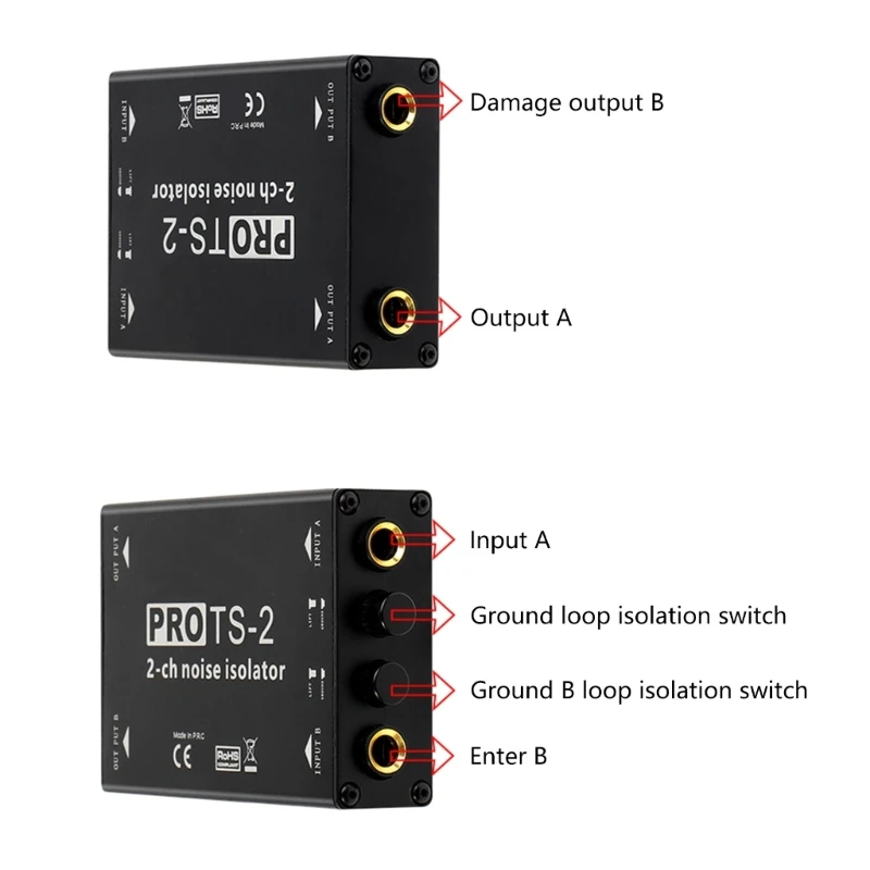 6.5mm Ground Rings Noise Isolator Amplifiers Noise Filter for Car Sound Home