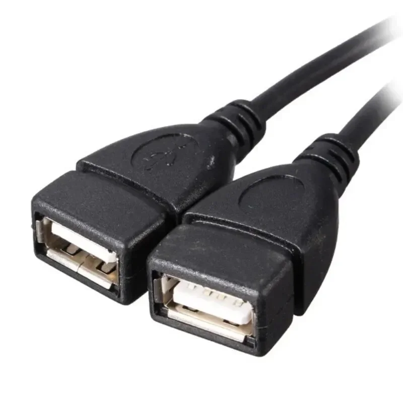 Dual Splitter Adapter Cable One to Two Female to USB 2 Male Power Extension Cables, High Quality USB 2.0 Cable USB Convenience