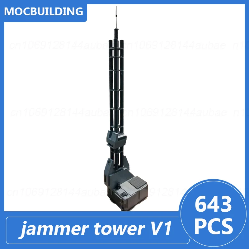 Jammer Tower V1 Model Moc Building Blocks Diy Assemble Bricks Space Educational Creative Display Collection Toys Gifts 643PCS