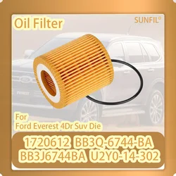 1720612 BB3Q-6744-BA BB3J6744BA U2Y0-14-302  Oil Filter For Ford Everest 4Dr Suv Diesel 2016 2017,PX Ranger 