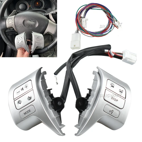 Imagen 2 del producto Interruptor de Control de Audio del volante Bluetooth 84250-02200 8425002200 para Toyota Corolla Auris ZRE150L ZRE151L ZRE152L 2007-2009