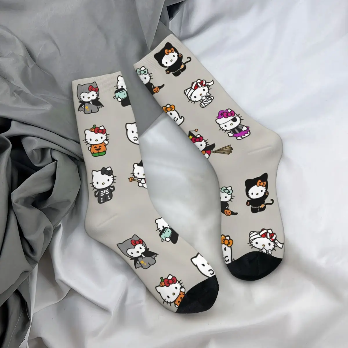 Ufficiale Hello Kitty Halloween Ghost Sock nuovi calzini da uomo maschili calzini sportivi da donna in poliestere pazzo primavera estate autunno