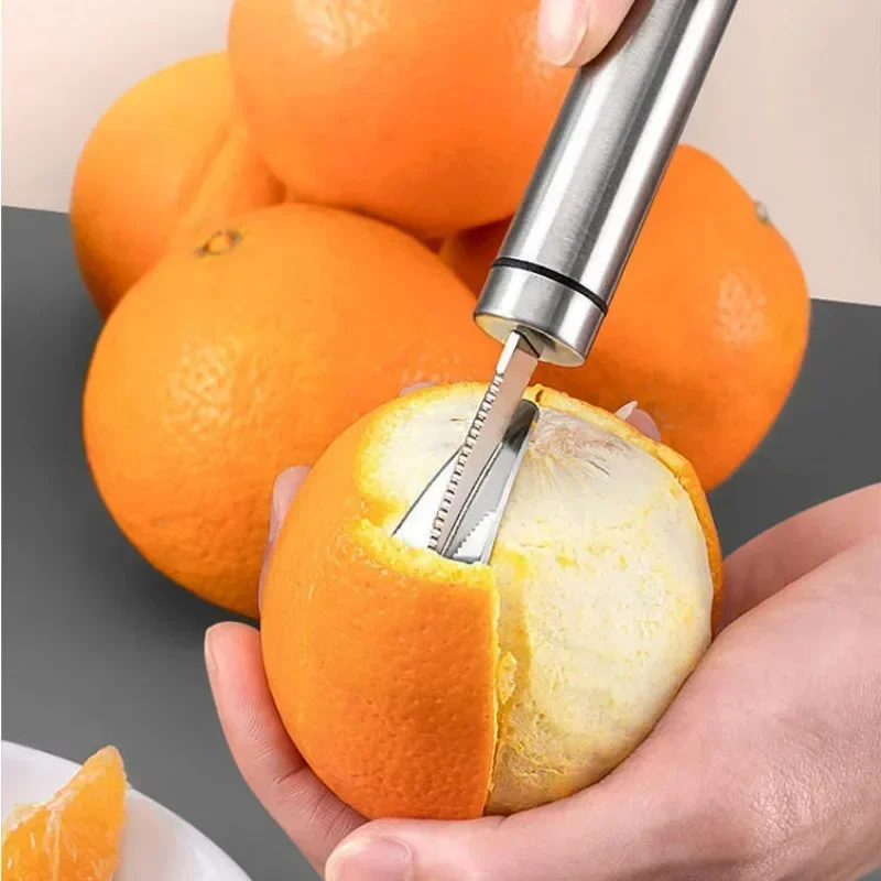 304 Stainless Steel Orange Citrus Peelers Creative Fruit Opener Grapefruit Peeler for Home Use Fruit Knives Kitchen Gadgets