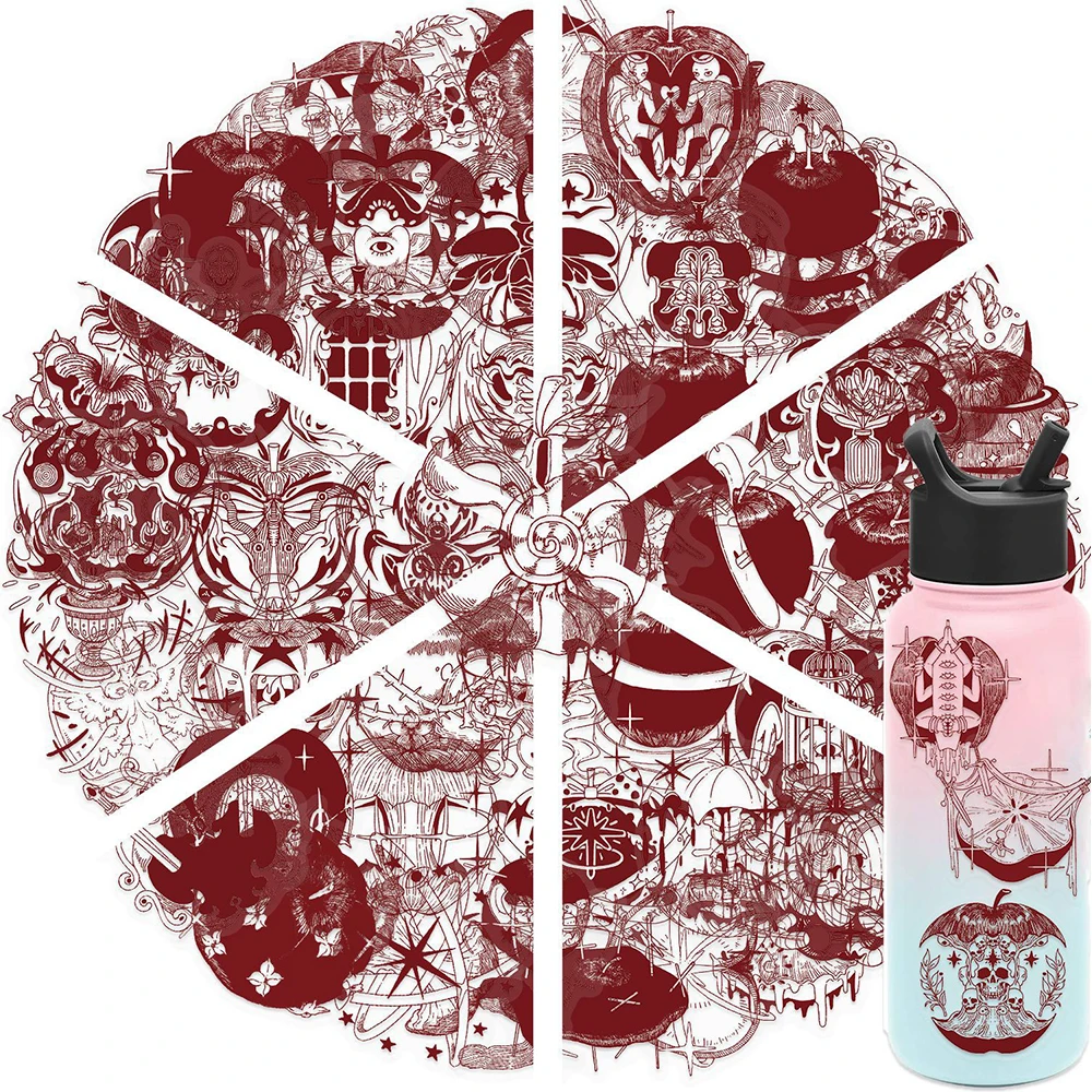 10/30/50 قطعة شفافة الرعب القوطية الكتابة على الجدران ملصقات Vintage الهيكل العظمي الشارات DIY بها بنفسك محمول الأمتعة سيارة كول لاصقة تزيين