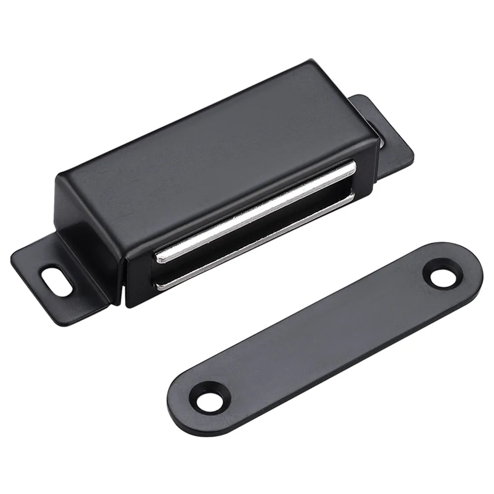 Magnetic Door Catch Strong Heavy Duty Cupboard Magnets Kitchen 40kg Door Black  For Sliding Doors Screen Doors