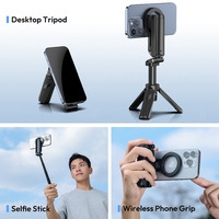 Ulanzi JJ03 Magnetic Phone Tripod Wireless Phone Grip Selfie Stick Desktop Tripod 360° Rotation Photography Livestreaming Vlog
