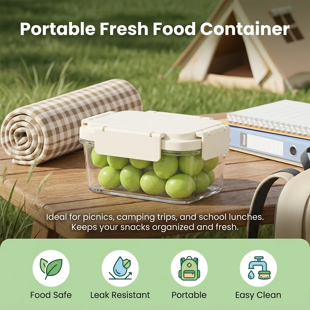 صندوق بنتو للفواكه من مادة الب - مراجعة Food Snacks For Camping وسعره