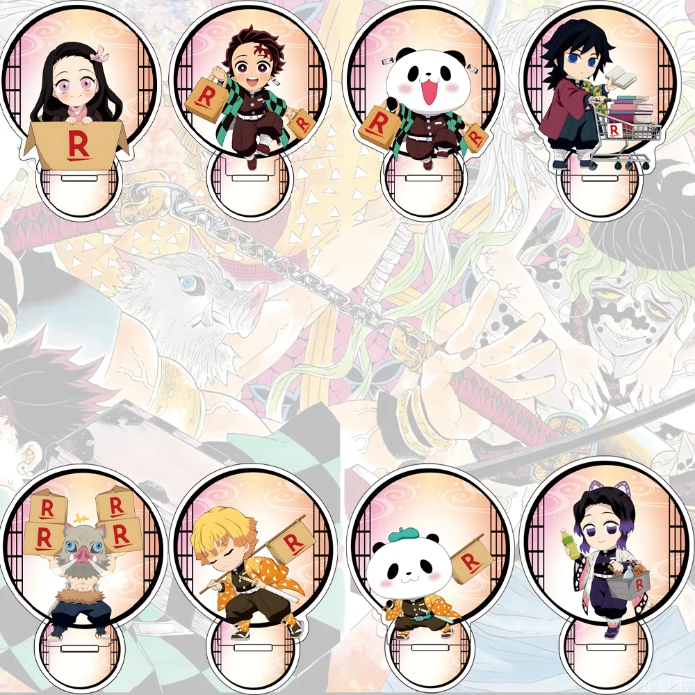 جديد أنيمي شيطان القاتل Q نسخة 10 سنتيمتر الاكريليك الشكل حامل نموذج Nezuko Tanjirou Shinobu Giyuu Muichirou سطح المكتب الديكور هدية