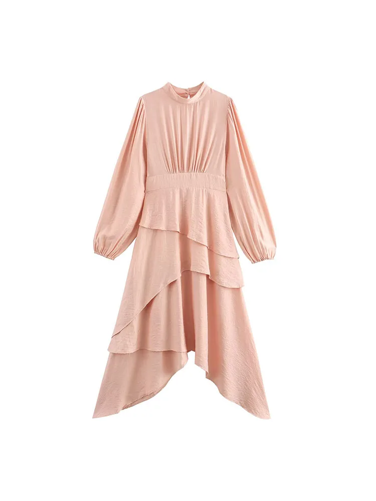 

Summer Royal Sister Style Temperament Half High Collar Dress Female 2024 New Gentle Style Temperament Fairy A-line Short Skirt