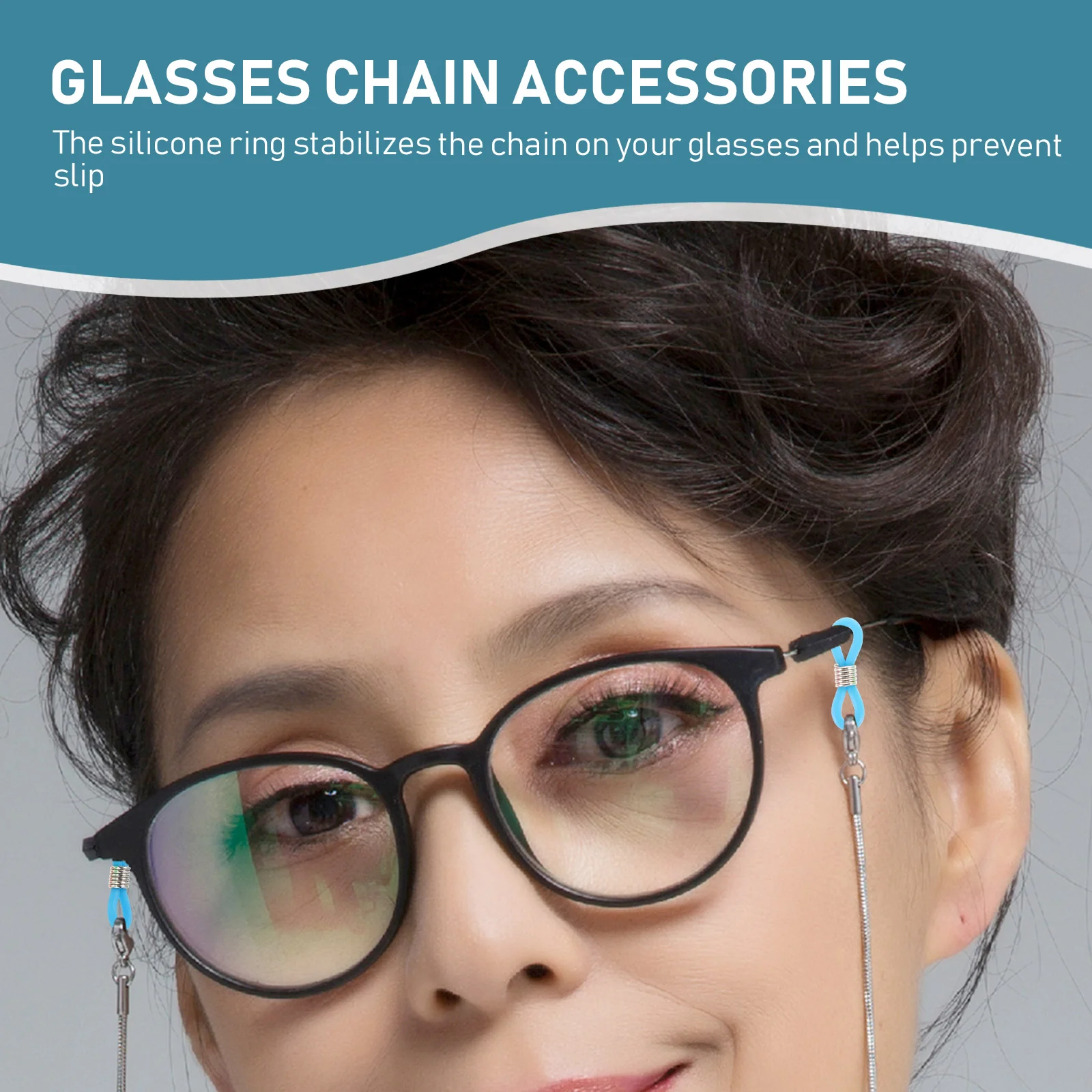 50 Pcs Mirror Skid Ring Eyeglasses Ear Hooks Round Sunglasses Connector Silicone Holder Silica Gel Child