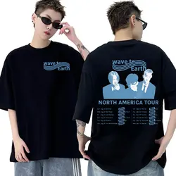 Coreano Band Wave To Earth Tour 2024 T-Shirt uomo Hip Hop Retro Fashion Cotton T-Shirt Unisex Casual oversize Streetwear