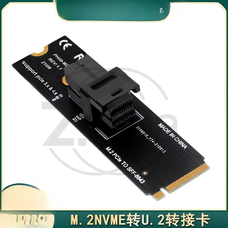 M.2 NGFF Mkey PCIeX4 to SFF8643SFF8639 Transfer Expansion Card Adapter PH49-M2