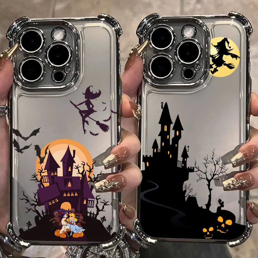 

Halloween Town Ghost Witch Case For Samsung Galaxy A56 A55 A54 A52 A53 A36 A34 A35 A33 A50 A73 A26 A25 A16 A06 Clear Phone Cover