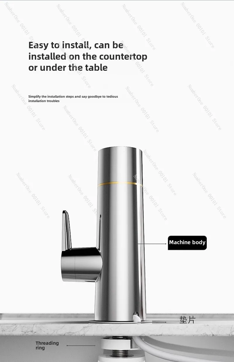 Instantaneous frequency conversion constant temperature electric faucet for fast heating of kitchen and bathroom water heaters