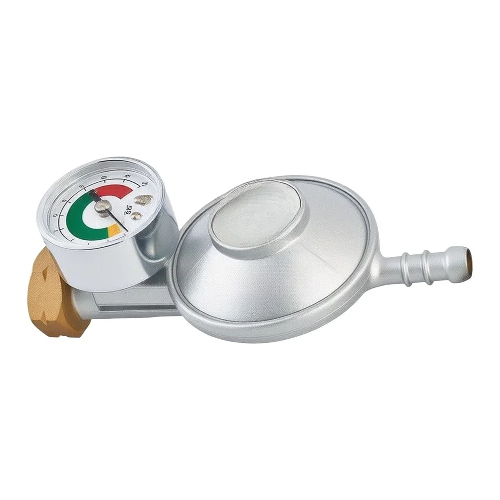 30 Mbar Low-Pressure Reducing Valve With Gauge For Gas Systems Lab Industrial Precision Control Zinc Alloy Reliable Safety