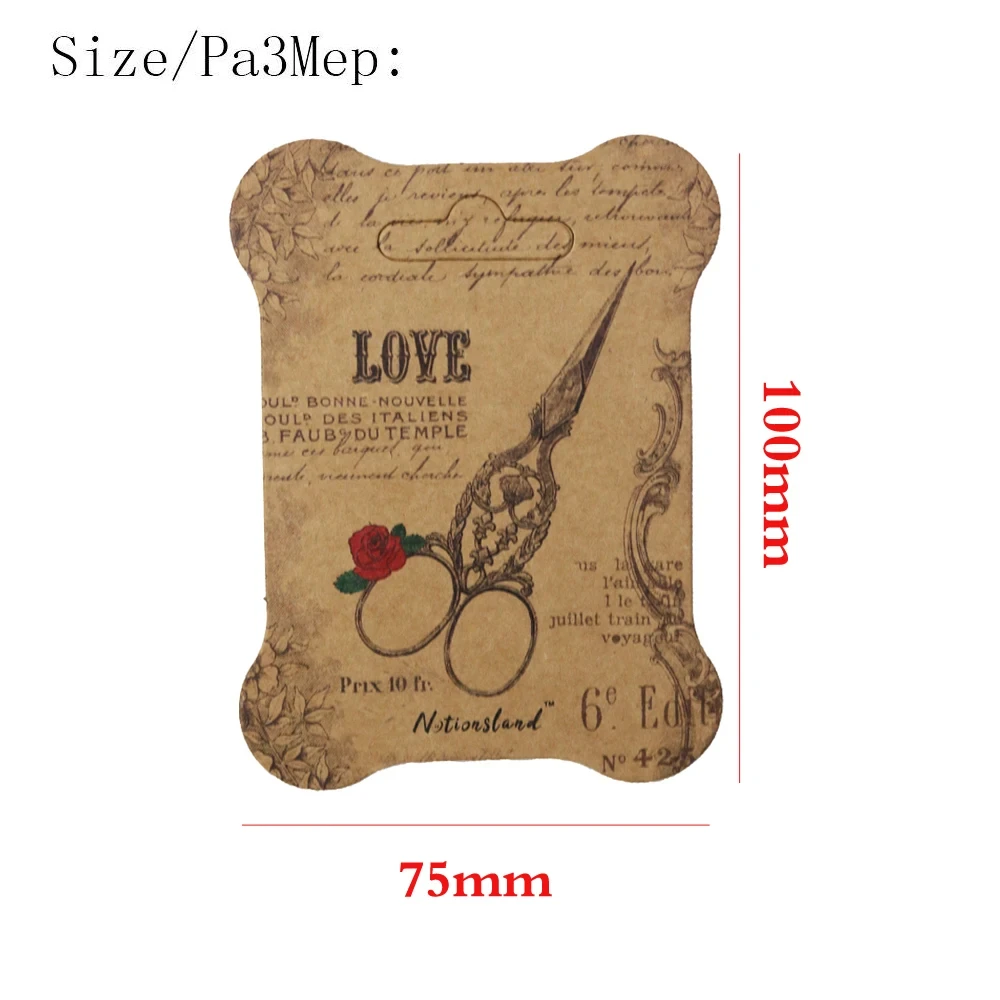 Paper Bundled Spool Printed Pattern Sewing DIY Material Handmade Needle Thread Paper Card Winding Board