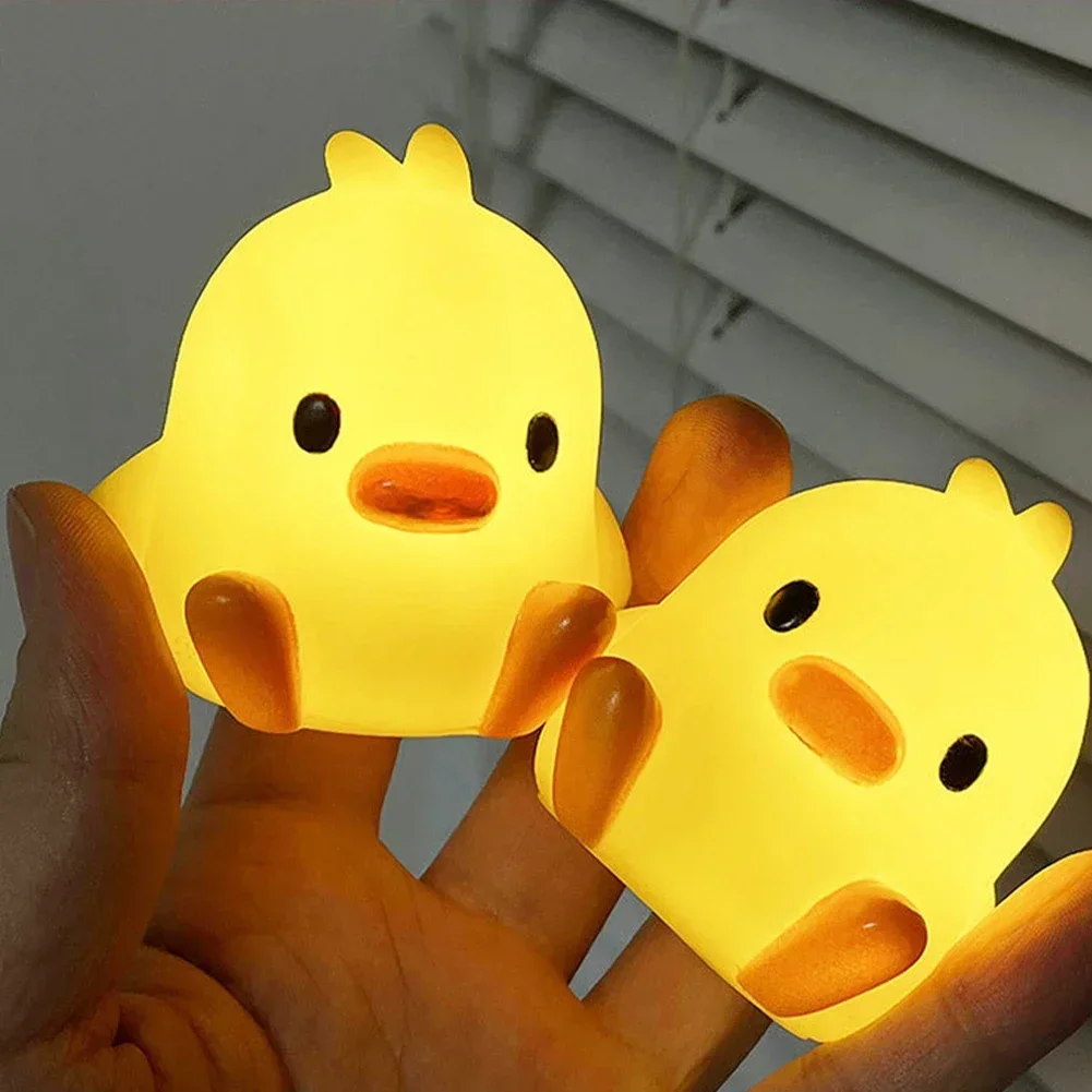 Duck Night Light Bedroom Decoration Cute Cartoon Animal Night Light Christmas Gifts For Kids Room Bedside Sleeping Lamp