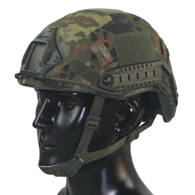 Cubierta táctica casco Airsoft camuflaje con cordón elástico - imagen 2