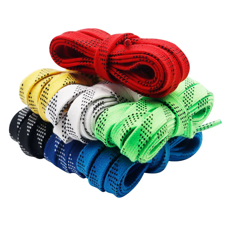 

Skate Laces 120inch 305cm Dual Layer Braid Extra Reinforced Tips Waxed Tip Design Suit for Ice Hockey Skate Hockey Shoe Lace