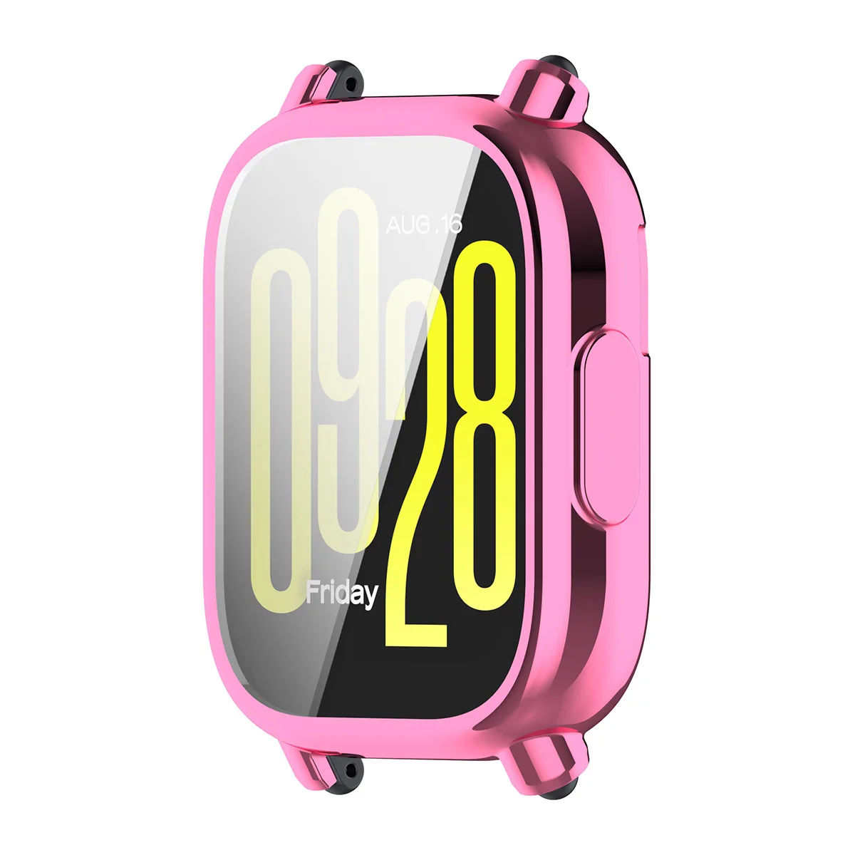 

Для Xiaomi Redmi Watch 5, активный чехол для часов из ТПУ, ENKAY HAT PRINCE, гальванический чехол для часов с защитной пленкой для экрана - розовый