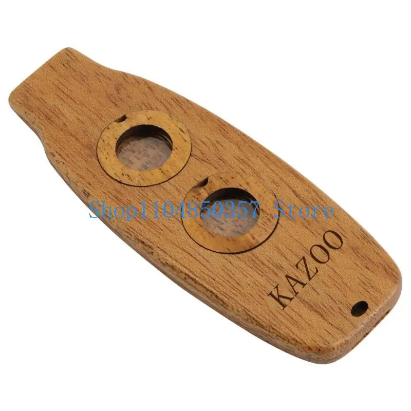 أغشية خشبية مزدوجة كازو محمولة بفتحة مزدوجة كازو مرافقة آلة موسيقية هدية للأطفال والكبار