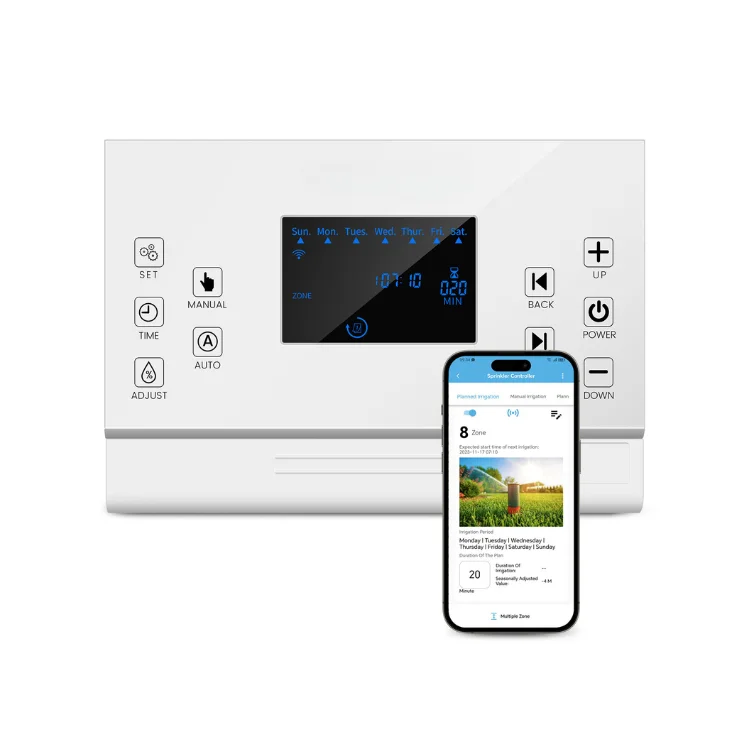 Smart Home Appliance 8 Zones Wifi Slang Timer Automatische Irrigatie Water Sprinkler Controller