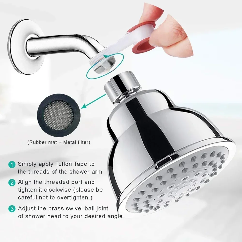 

1 шт. Ручная душевая лейка для ванной комнаты с 5 режимами, регулируемая, высокого давления, водосберегающая, аксессуар для душа