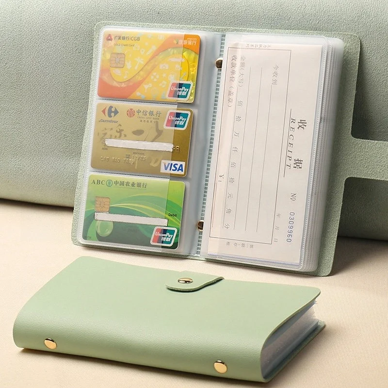 

Вместительный антимагнитный картхолдер-кошелек для женщин, визитница, чехол для ID и кредитных карт, сумка для хранения в стиле OL, из синтетических материалов.