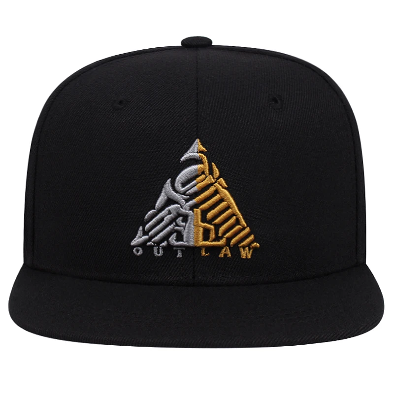 Triangle Life Letter Embroidery 2024 New High Quality Sunscreen Men\'s Handsome Flat Edge Versatile Baseball Hat