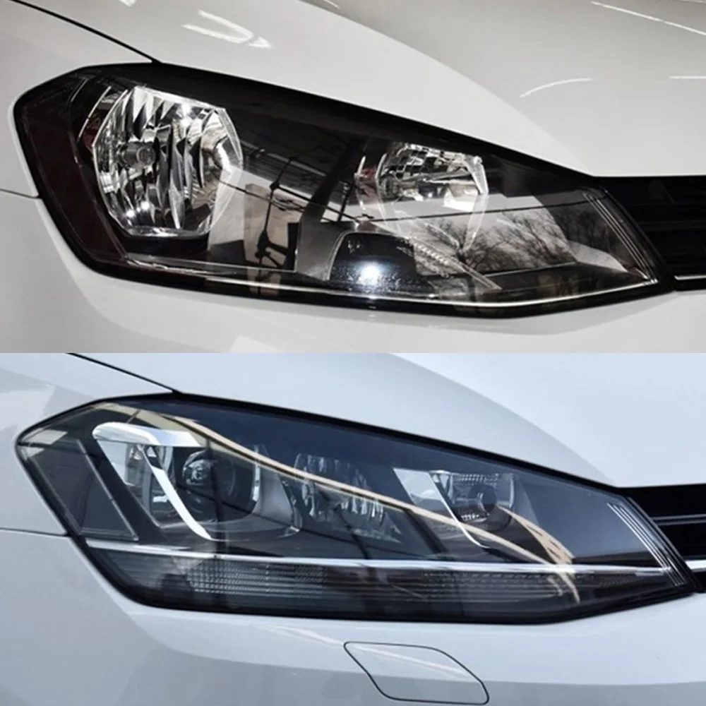 For Volkswagen VW Golf 7 2014-2017 (With Line) Accessories Lampshade Headlight Shell Car Front Headlight Lens Cover Lights Shell