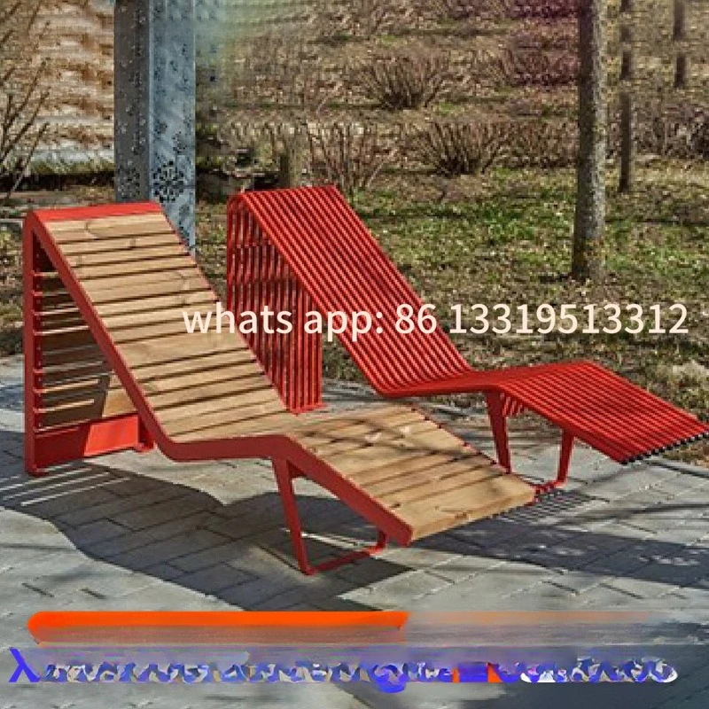 

Customizable outdoor bending lounge chair hotel solid wood preservative