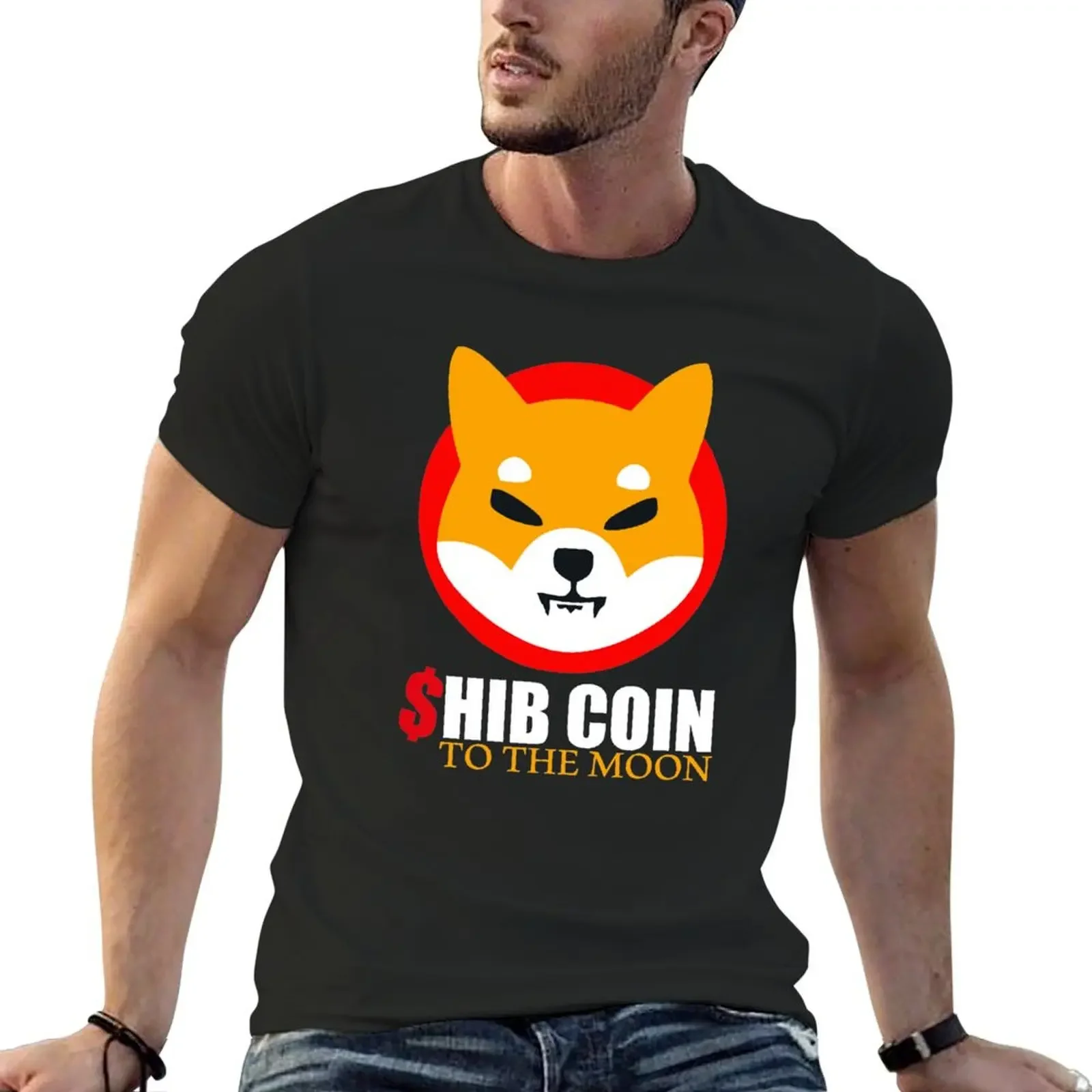 

Shiba Inu Token Crypto Shib Coin To The Moon Cryptocurrency T-Shirt plus size clothes plus sizes designer t shirt men