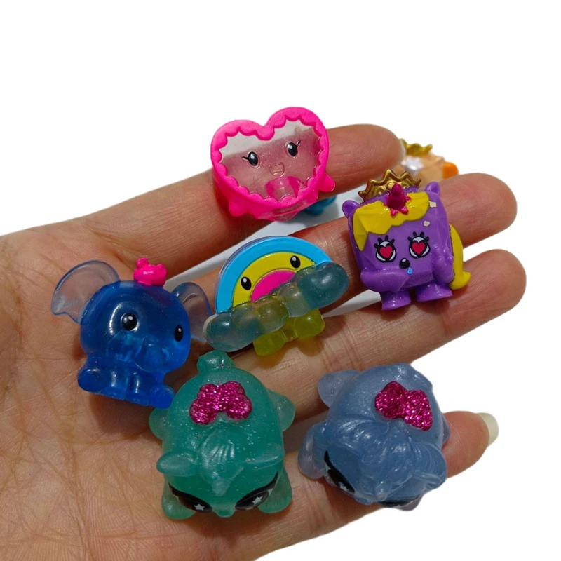 7-100Pcs Original Surprise Royal Pet Crystal Animal Elephant Heart Diamond Rainbow Figure Collection Model Toy Gift for Kid Girl