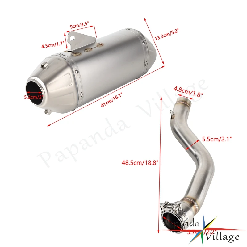 For Harley Pan America 1250 Special CVO RA1250 SE S 2021-2024 Motorcycle Steel Exhaust Pipe Mufflers Pipes Silencer Slip-On Pipe