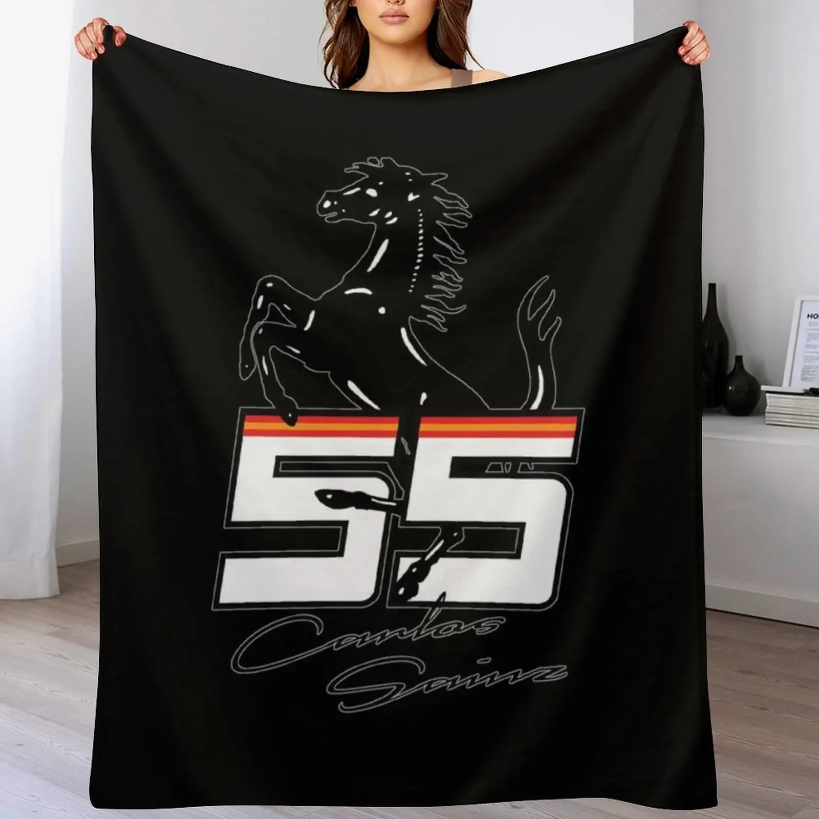 Carlos sainz f-errari T-Shirts Gift For Fans, For Men and Women, Gift Mother Day, Father Day Throw Blanket Sofa Plush Blankets