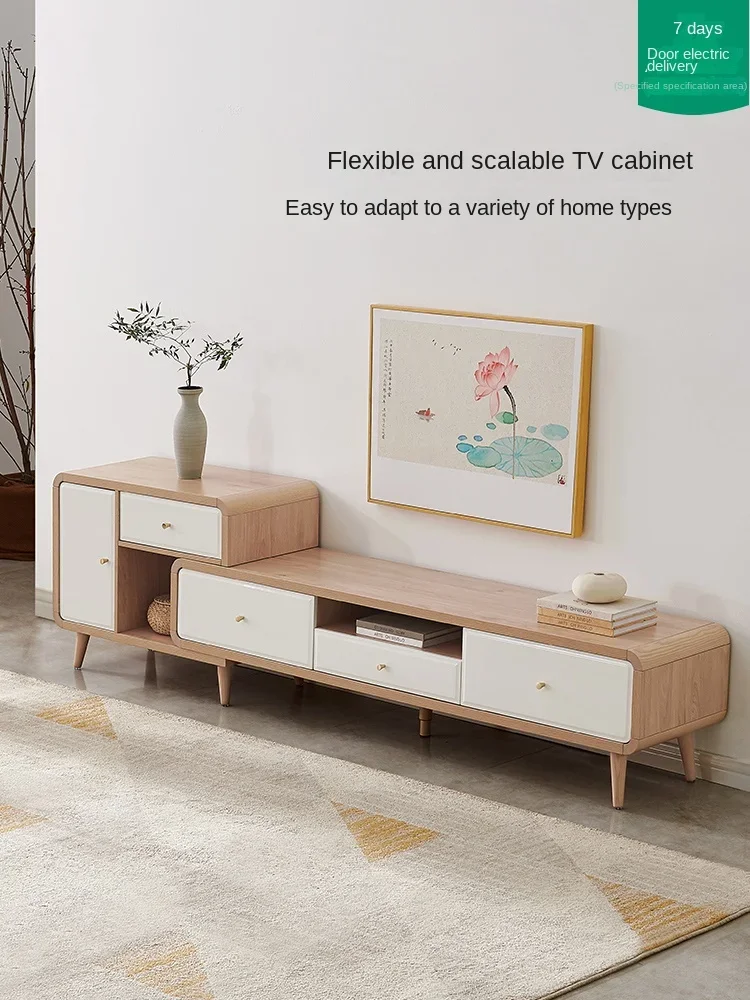 Home Tea Table TV Cabinet Unit Multi-Functional Storage Modern Small Apartment Retractable