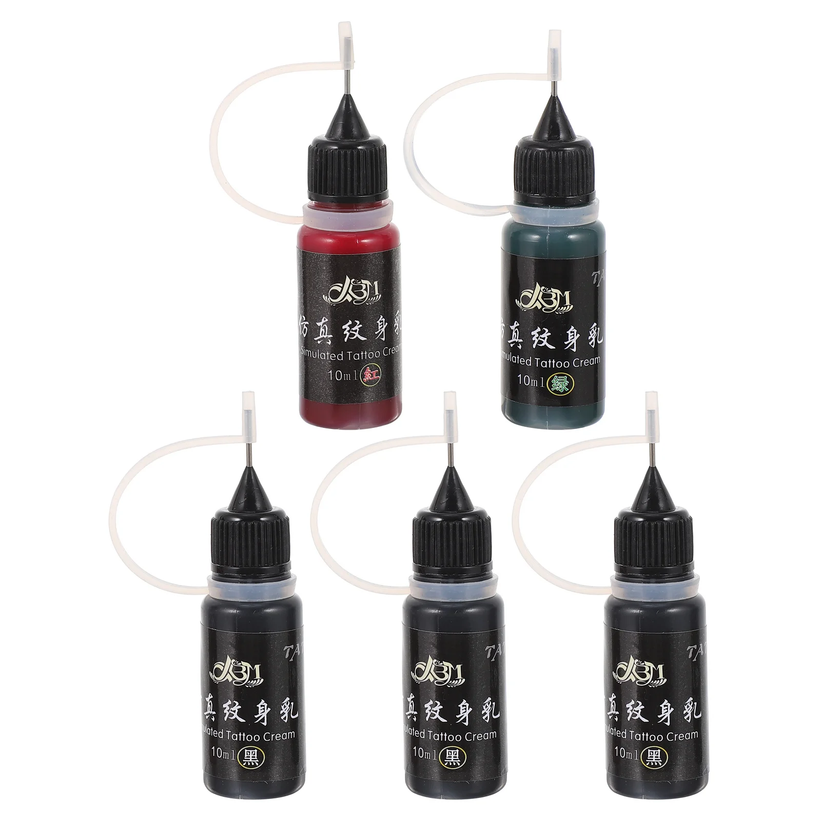 5 Bottles Tattoo Ink Glitter Tattoos Semi Permanent Plant Liquid Simulation Temporary Fluid