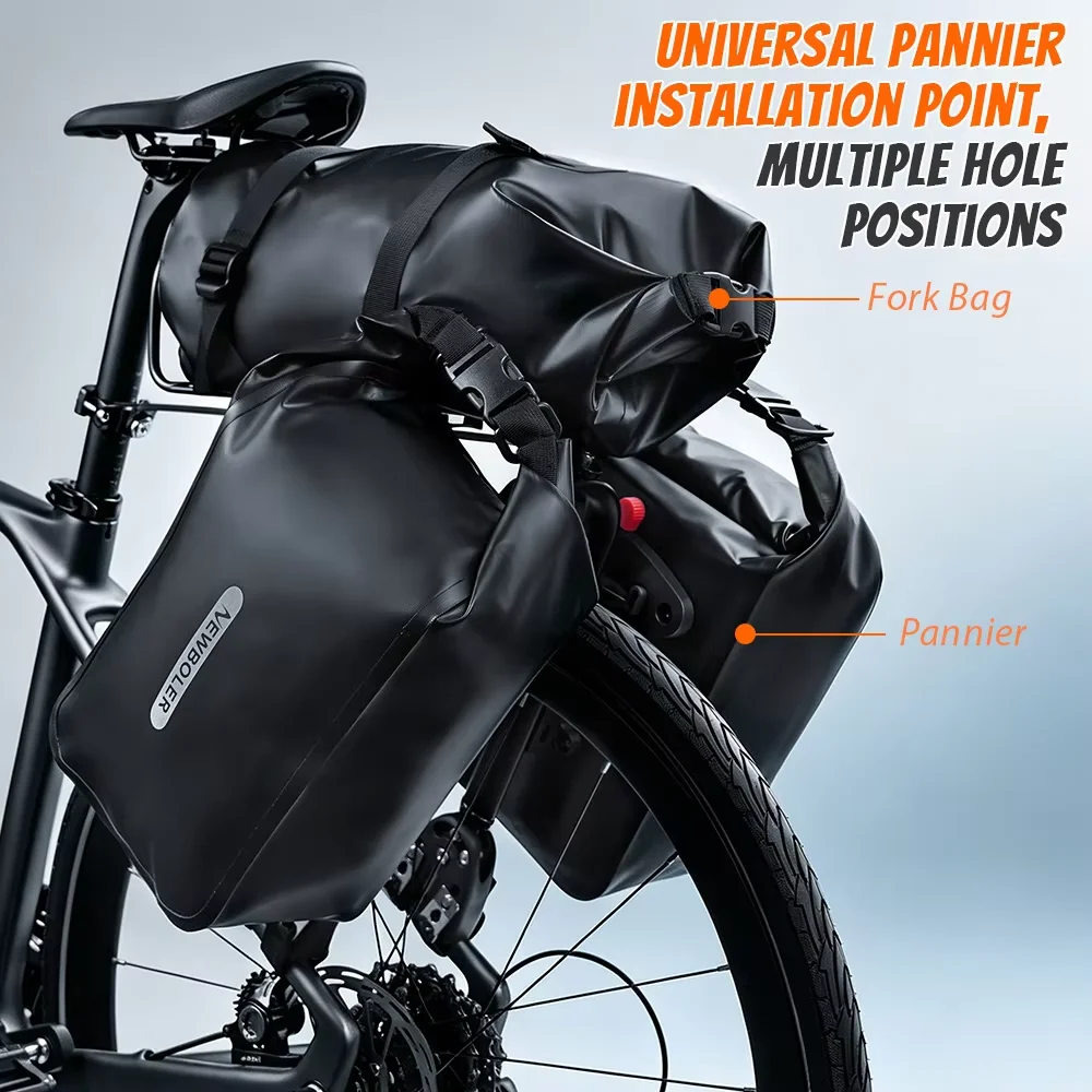 Adjustable Aluminum Alloy Bicycle Luggage Carrier Gravel Bike Universal Bike Rear Shelf Front Fork Shelf Bag For Bikepacking