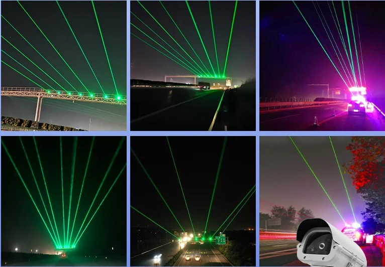 520nm ثلاثة رئيس 18 واط مقاوم للماء أضواء تحذير الطريق السريع في الهواء الطلق أضواء معلم معدات طارد الطيور